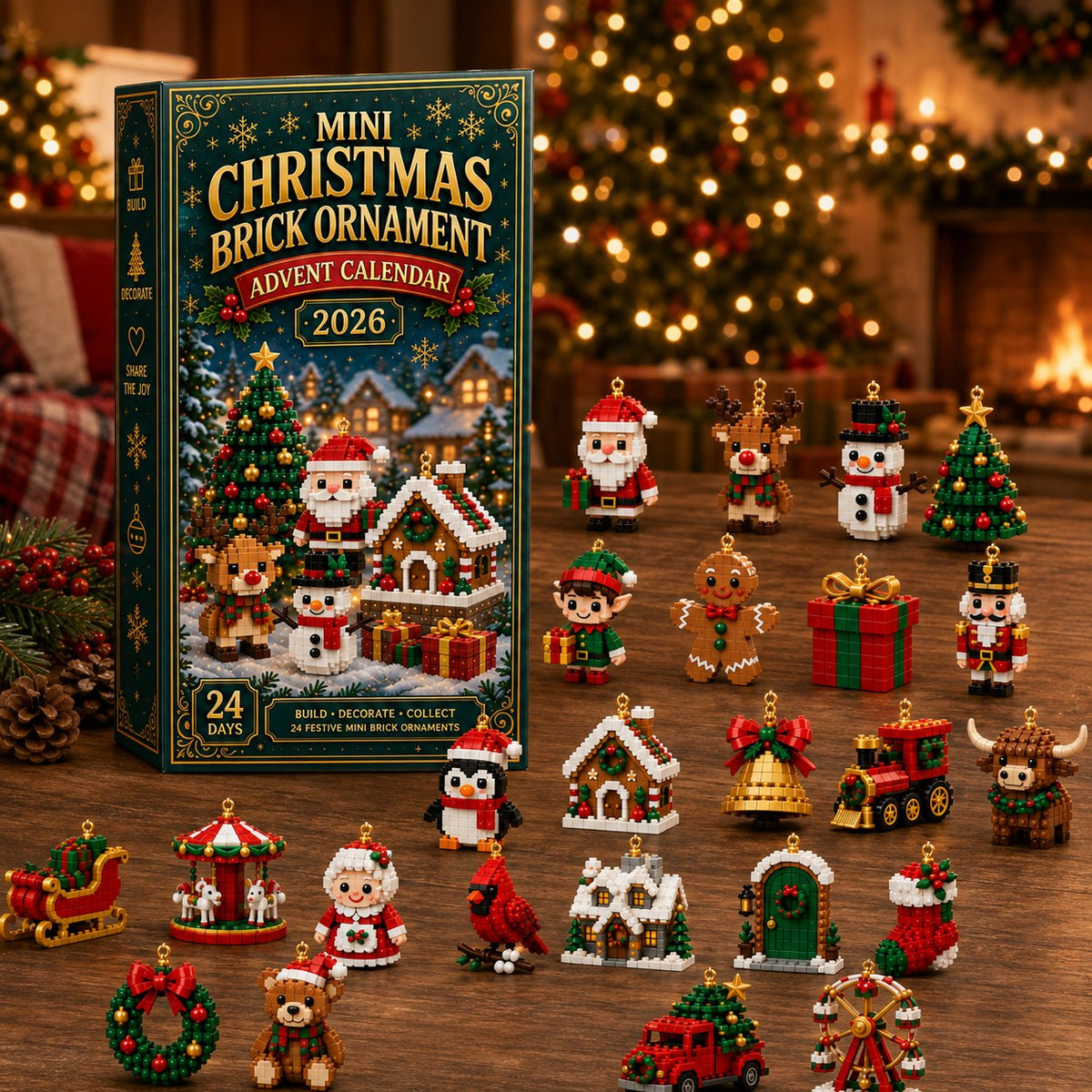 ⏳ Last day to save 49% – 🎄 24-Day Mini Christmas Ornament Advent Calendar（upsell）