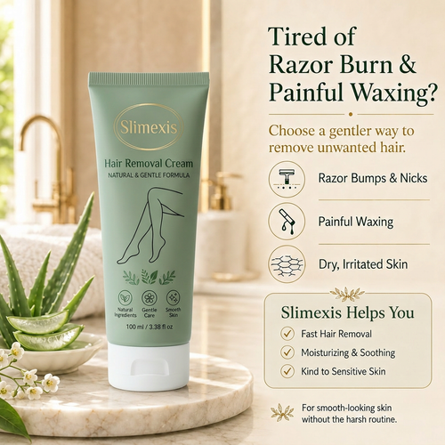 Natural Gentle Hair Removal Cream | For Women & Men, Sensitive Skin