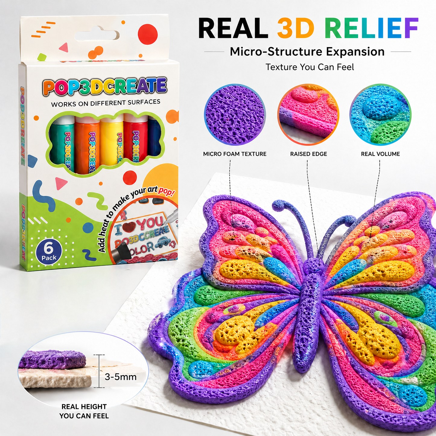 Save 50% by ordering today丨Ave79® 3D Relief Art Pen – Turn Flat Drawings Into Touchable 3D Art