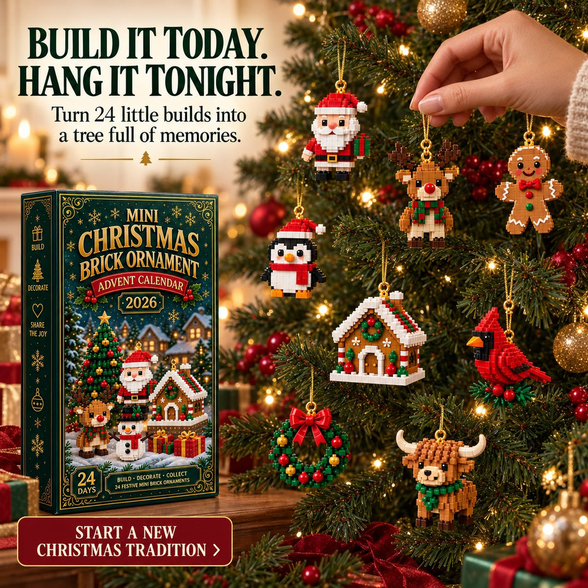 ⏳ Last day to save 49% – 🎄 24-Day Mini Christmas Ornament Advent Calendar